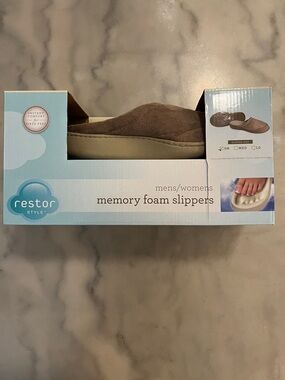 Memory Foam Slip-On Slippers for Women - Taupe